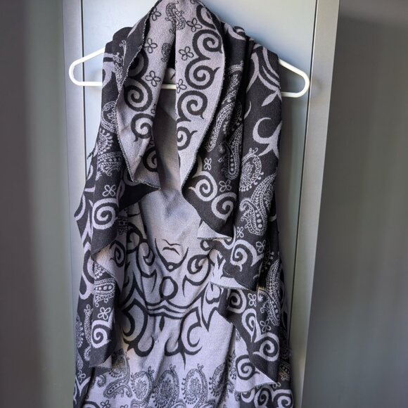 Reversible super soft poncho - clack and gray - Picture 3 of 6